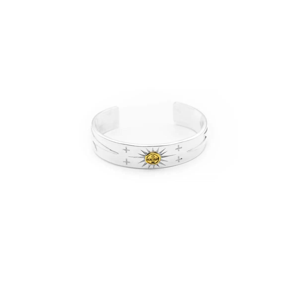 12MM 24K Gold Point Radiation Lightning Bangle