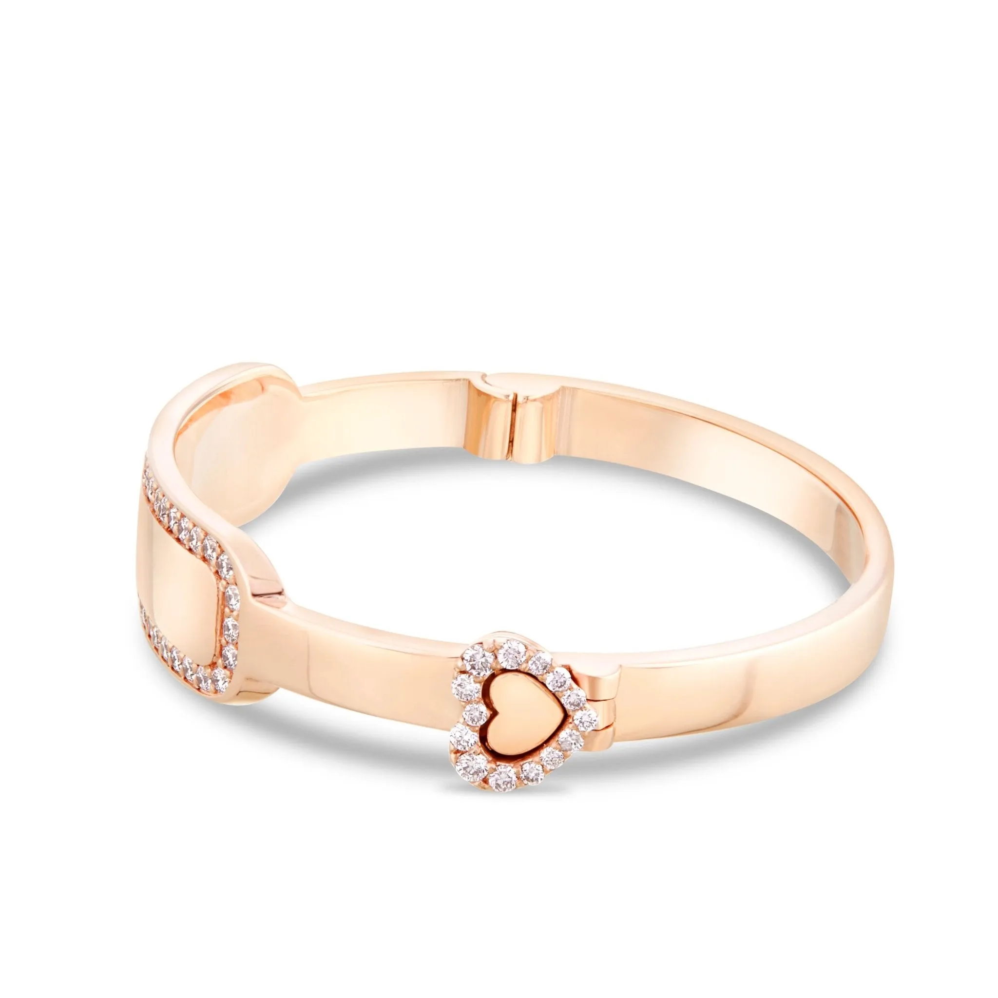 14K Gold 0.45ct Engravable Diamond Rectangle Baby Bangle