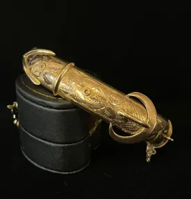 Antique Australian Rose Gold Belt Buckle Bangle