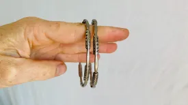 Antique Silver Berber Bangles. Pair. Set. Sterling. 0308