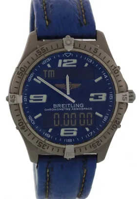 Sure! Heres a more optimized title for the e-commerce product:

Breitling Aerospace E75362 Mens Titanium Quartz Watch - Luxury Pilots Chronograph