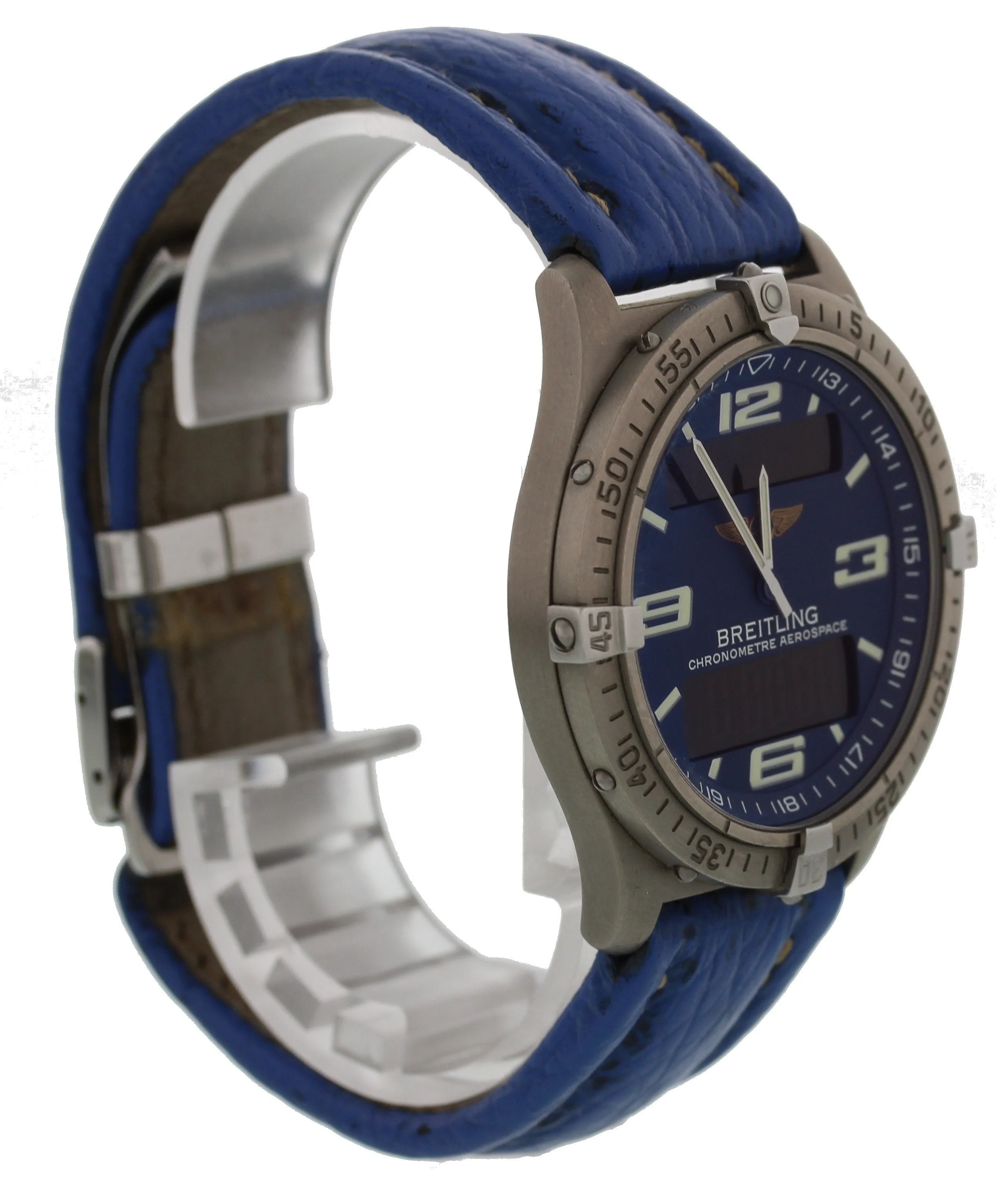 Sure! Heres a more optimized title for the e-commerce product:

Breitling Aerospace E75362 Mens Titanium Quartz Watch - Luxury Pilots Chronograph
