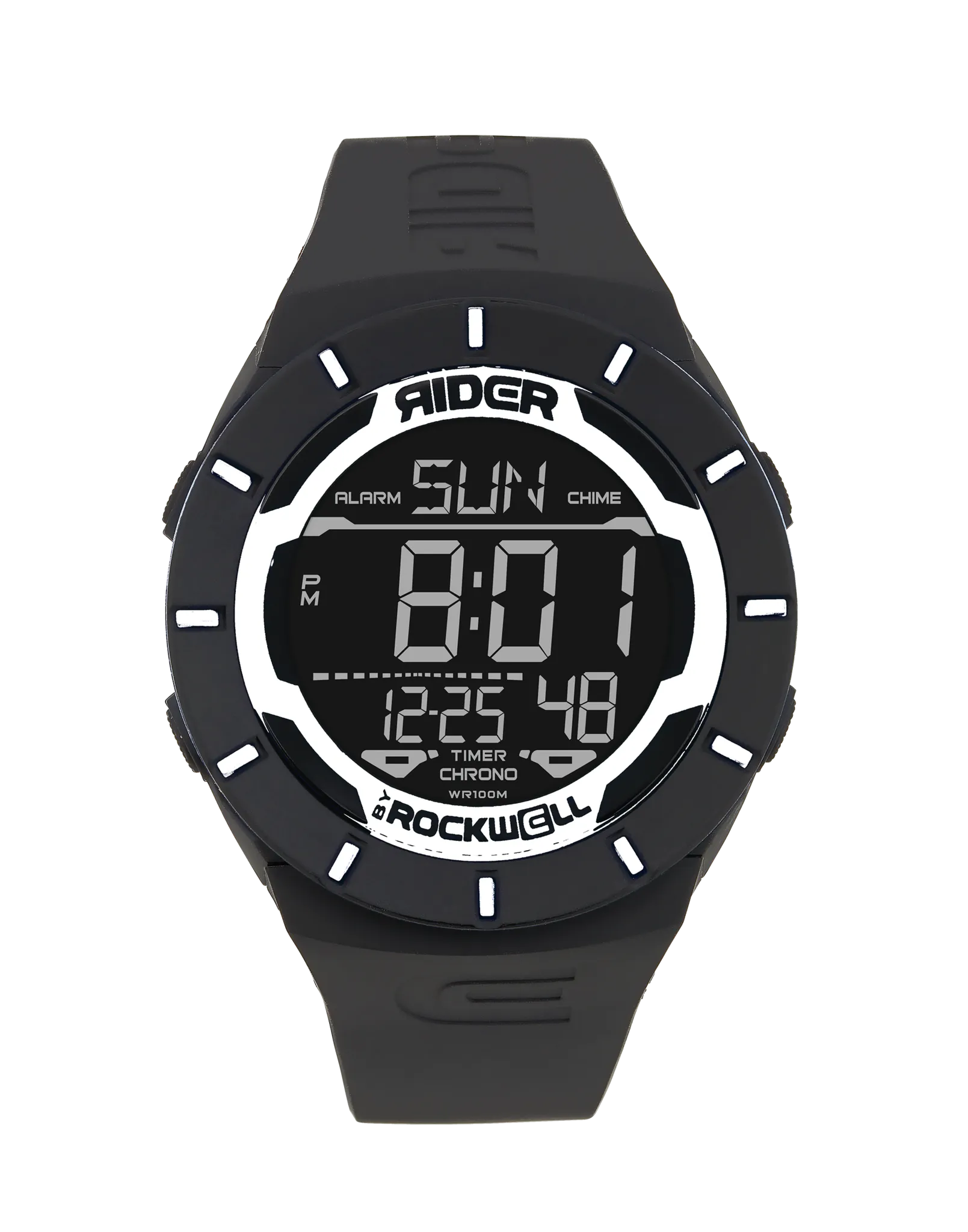 Classic Black and White Coliseum-Styled Unisex Watch