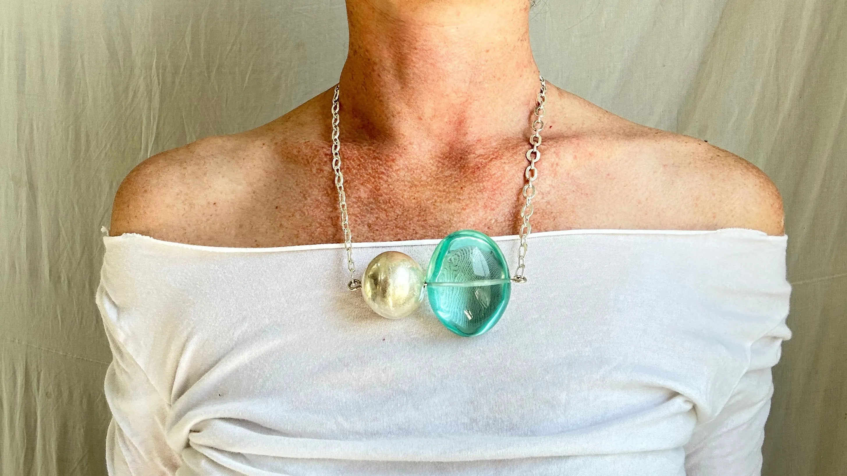 Crystal & Silver Necklace. Melting Quartz. Atelier Aadya. 2018