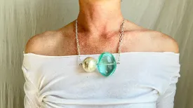 Crystal & Silver Necklace. Melting Quartz. Atelier Aadya. 2018