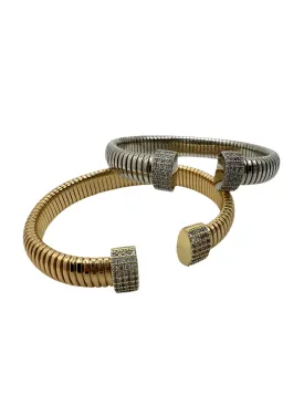 CZ Ribbed Cuff