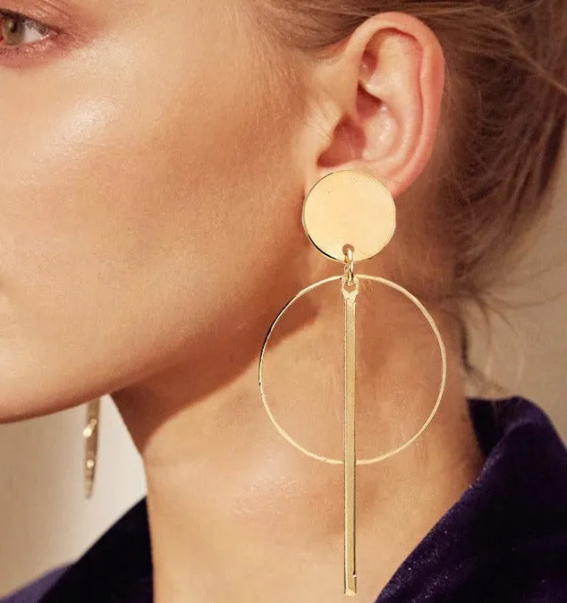 Optimal Double Hoop Dangle Earrings