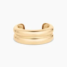 Frankie Double Cuff Bracelet - 14k Gold Plated