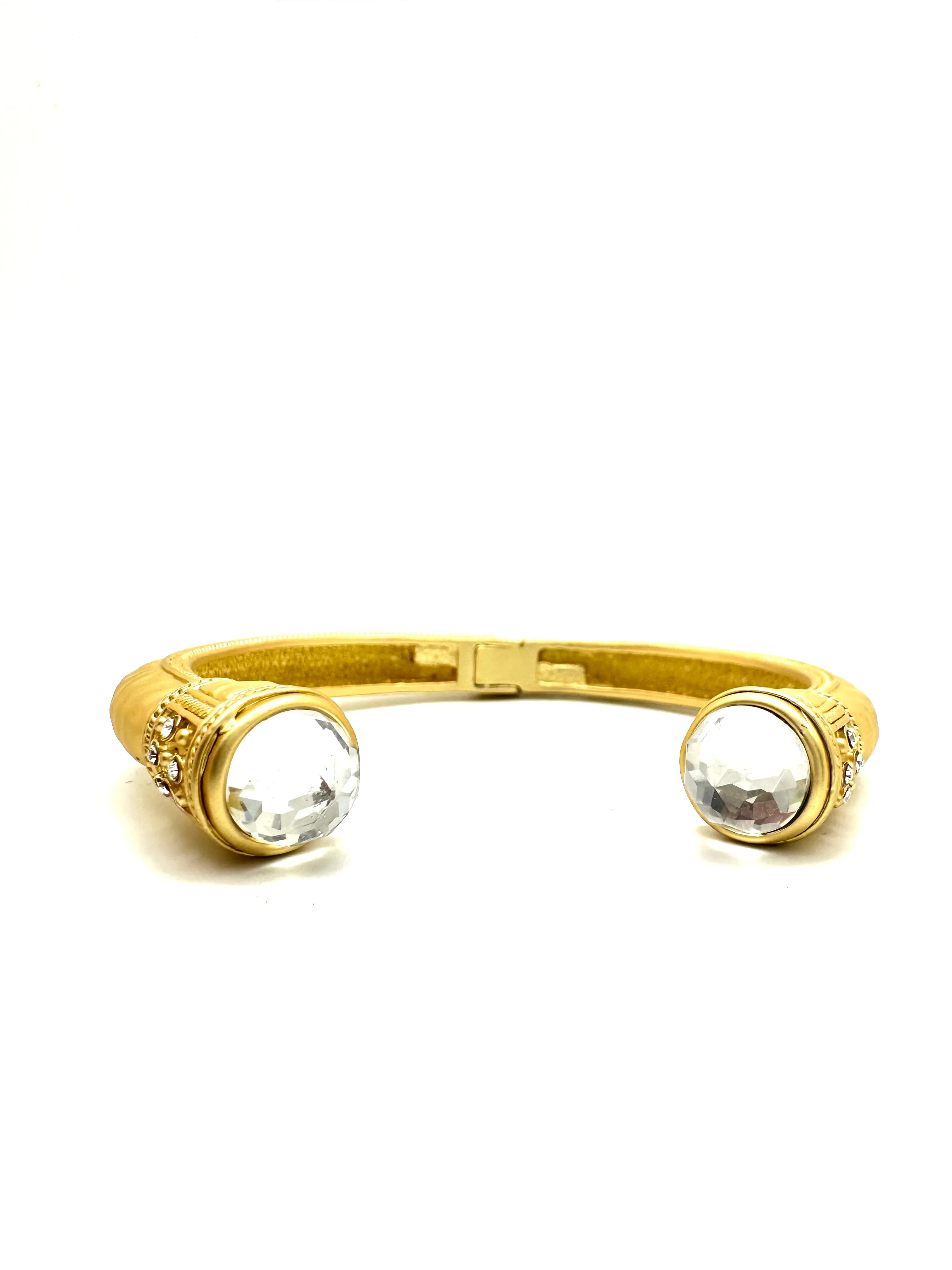 Gold Stone Hinge Cuff