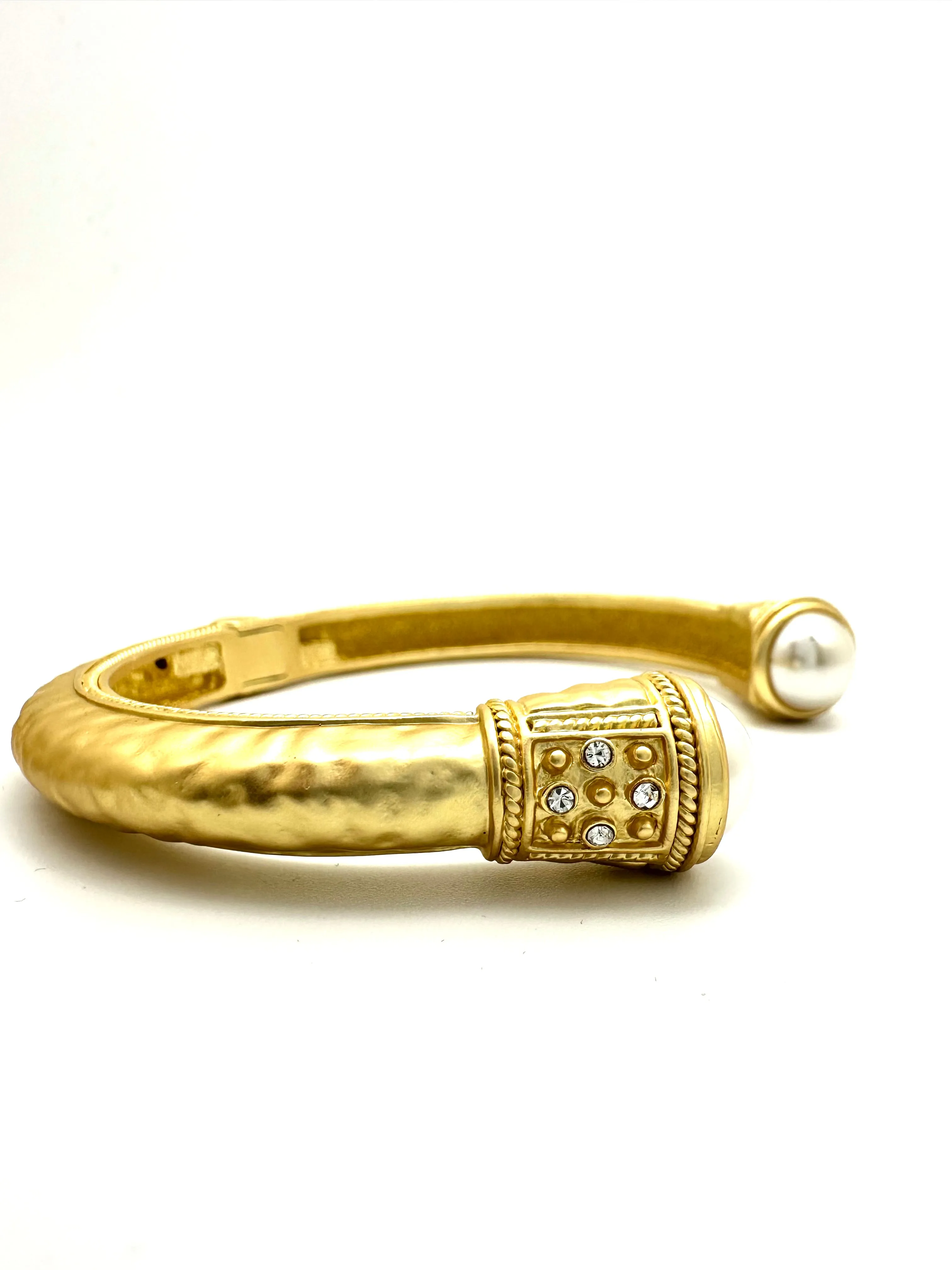 Gold Stone Hinge Cuff