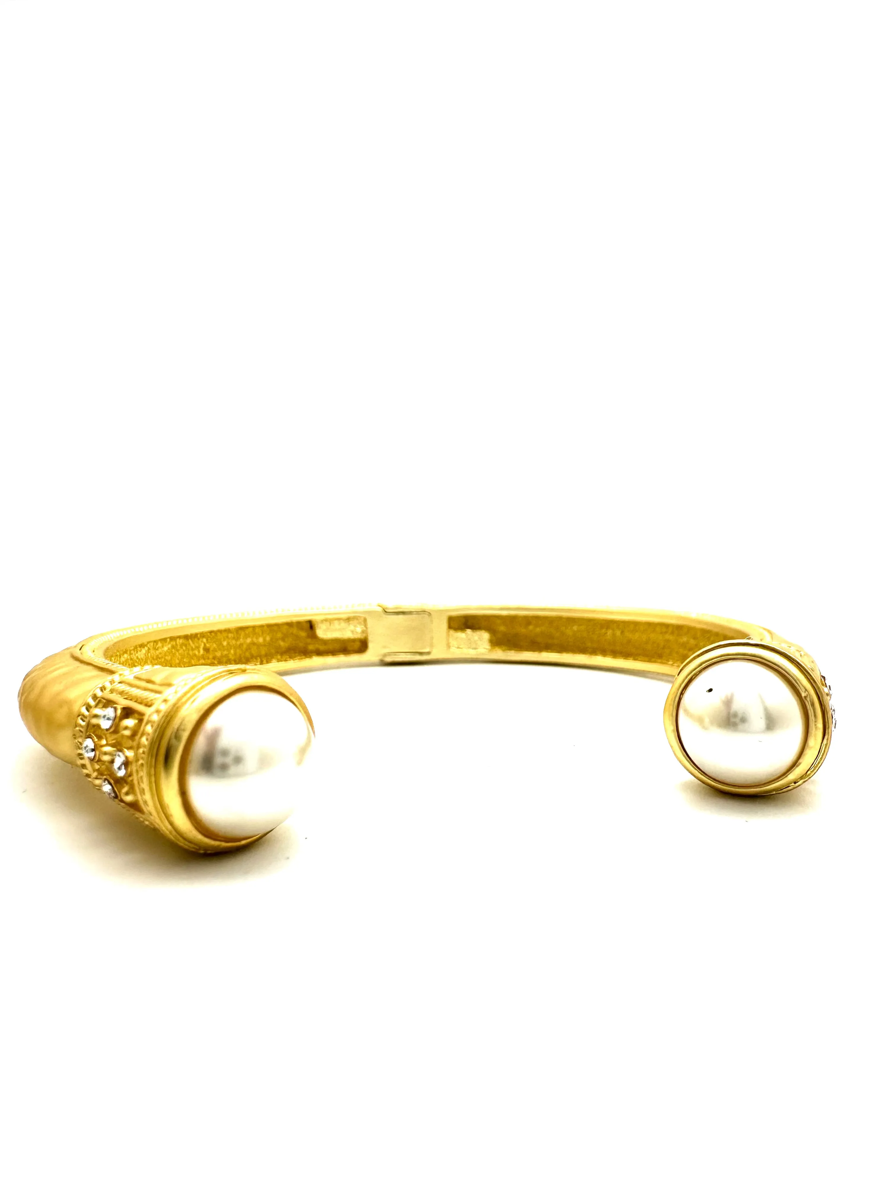 Gold Stone Hinge Cuff
