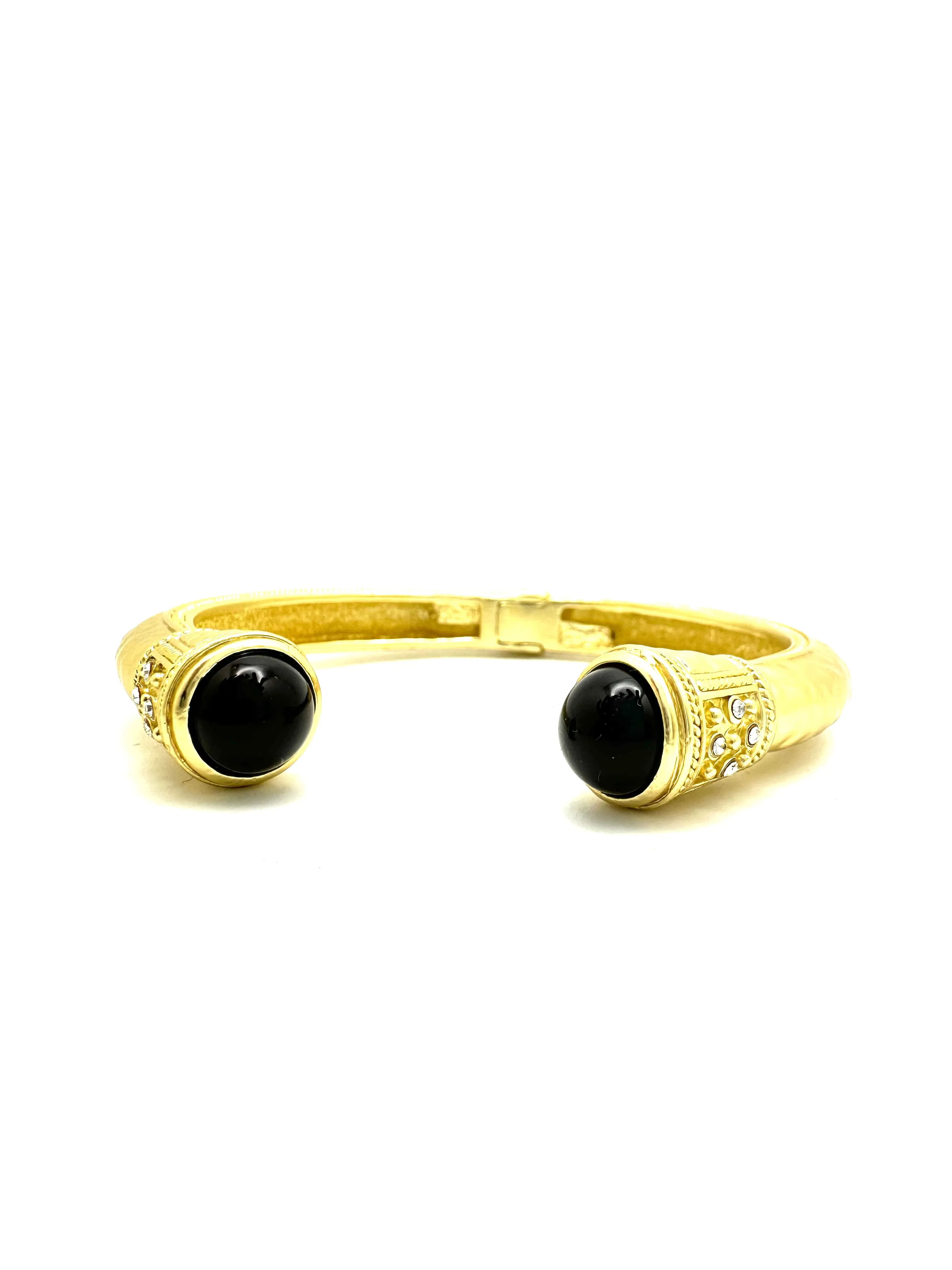 Gold Stone Hinge Cuff