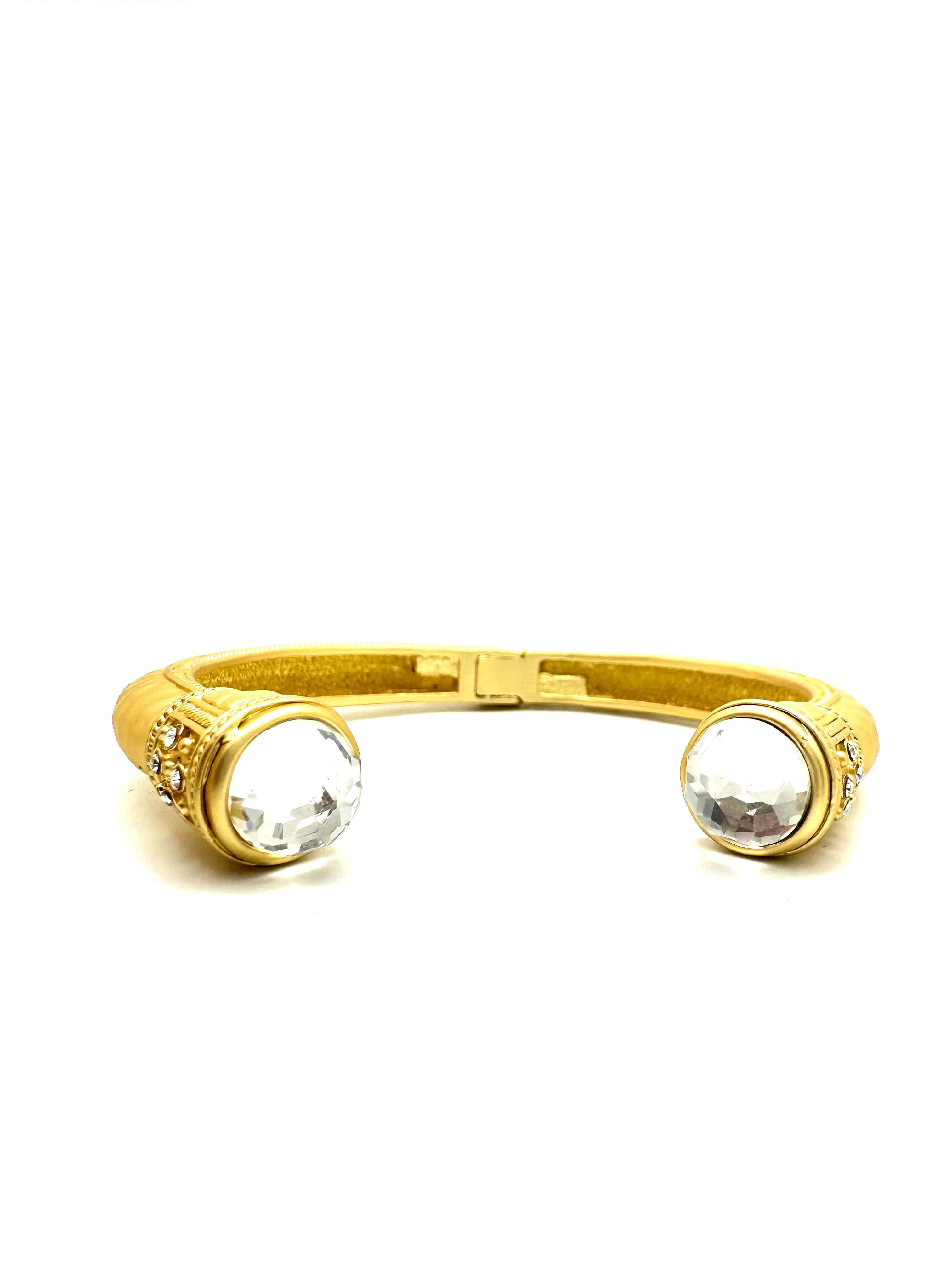 Gold Stone Hinge Cuff