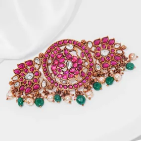 Elegant Mini Peacock Kundan Choker Necklace