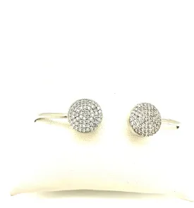 Pave CZ Disc Cuff