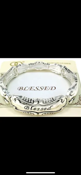 Silver Blessed Stretch Bracelet- 00