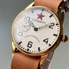 Soviet Wristwatch 2010s Manual Men's Round Type 42mm Vintage Watch Male