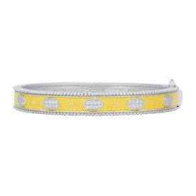 Stack This! Oval Eternity Hinged Bangle