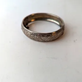 Vintage Silver Engraved  Bangle